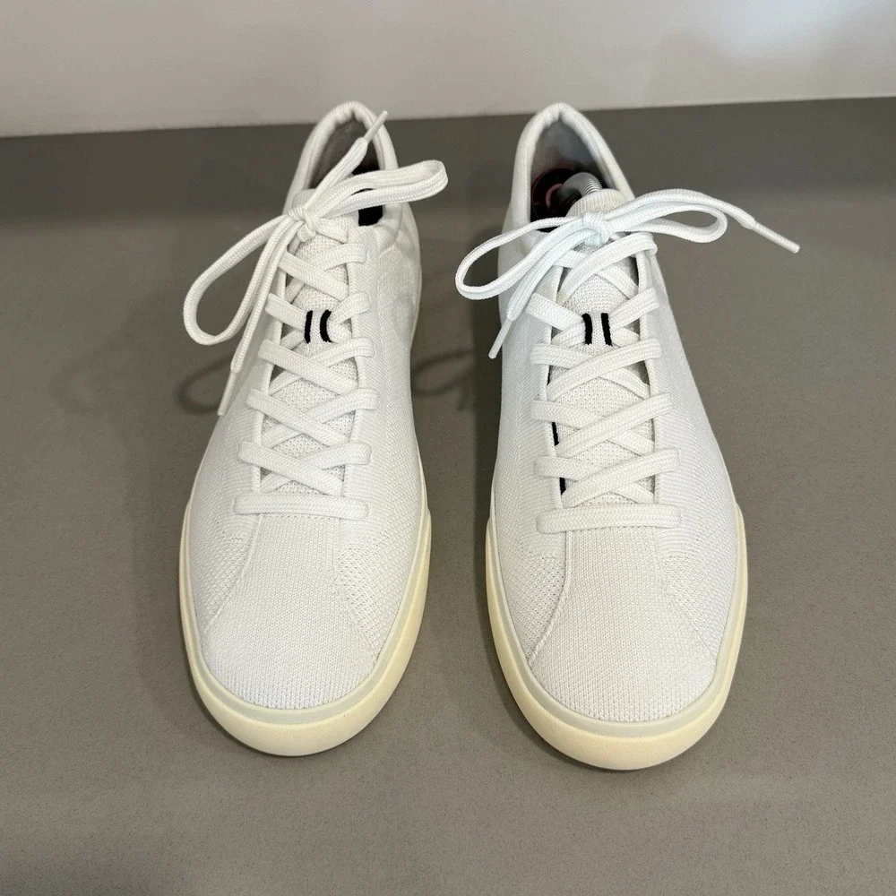 Rothys The Lace Up Sneaker Men's 12.5 Bright White Comfort Casual Washable